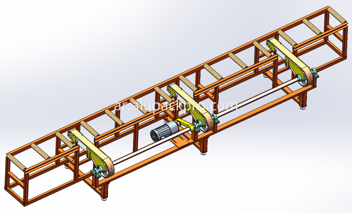 خط تعبئة وتغليف المواد الأوتوماتيكية من الألومنيوم aluminum automated Material film bagging packaging Line